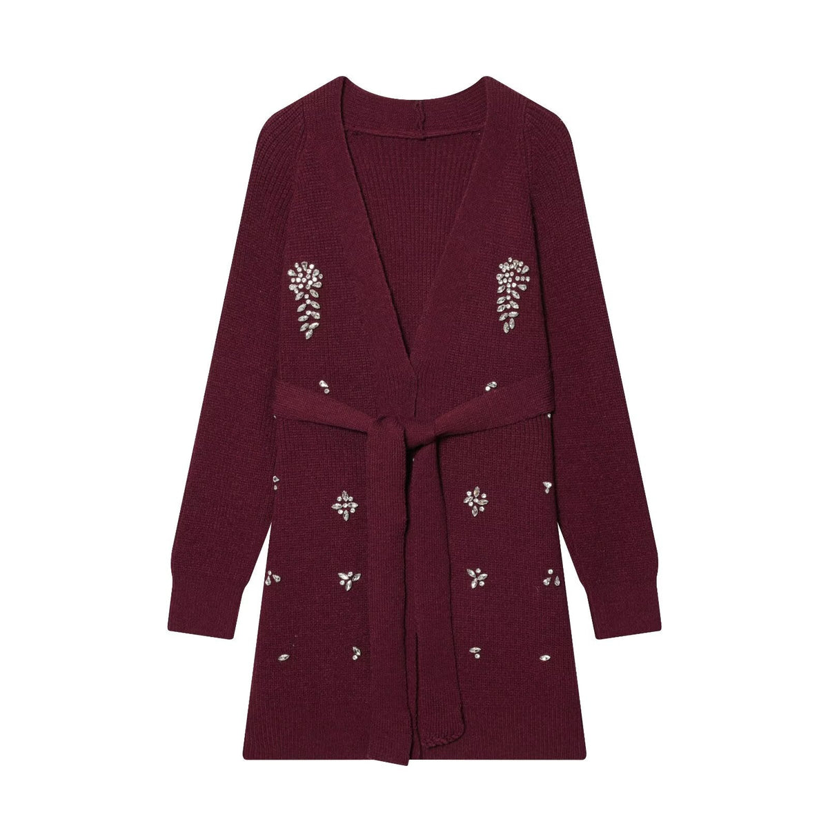 Jewelry Bead Knitted Cardigan
