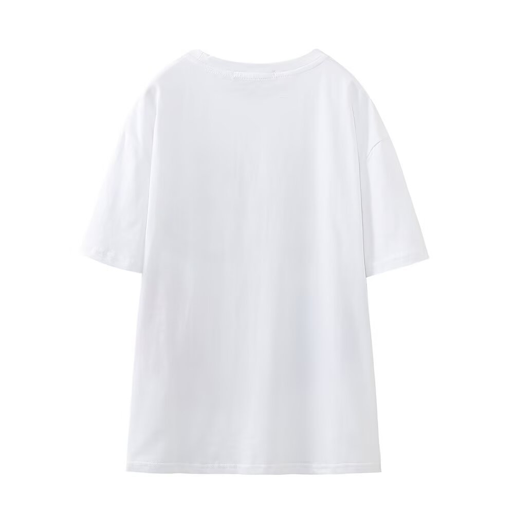 Loose Casual Printed Girl T-Shirt