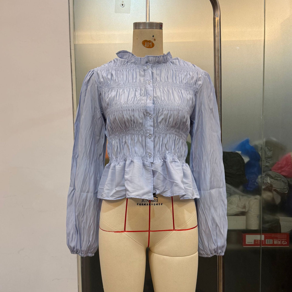 Puff Sleeve Button Slim Cardigan Top