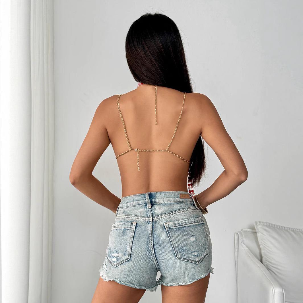 Knitted Jacquard Tube Top
