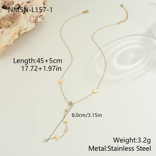 Gold Tassel Y-Chain Necklace