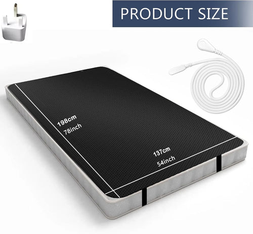 Grounding Earthing Mat for Bed Queen Size Inches with 15ft Cord Anti