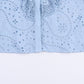Hollow-Out Embroidered Long Sleeve Blouse