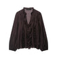 Laminated Detail Long Sleeve Elegant Shirt