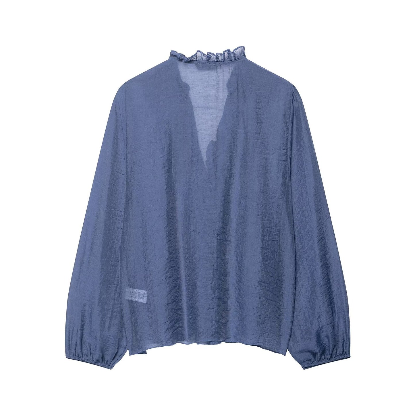 Laminated Detail Long Sleeve Elegant Shirt