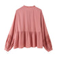 Contrast Color Embroidered Long Sleeve Shirt