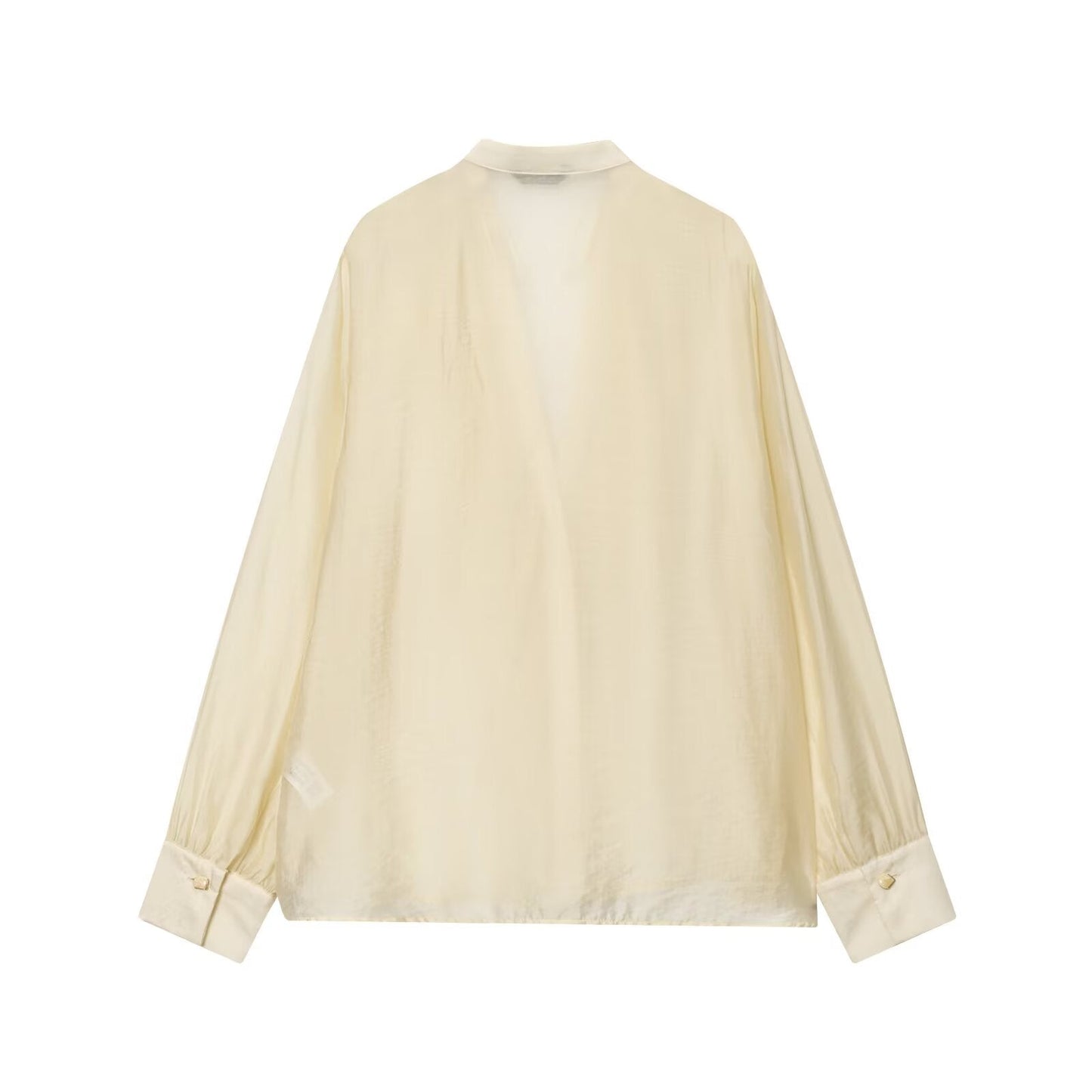 Bow Detail Laminated Finish Shirt