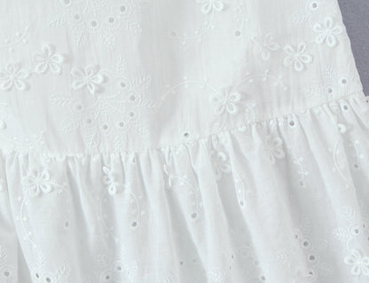 Exquisite Floral Embroidered Spaghetti Strap Dress