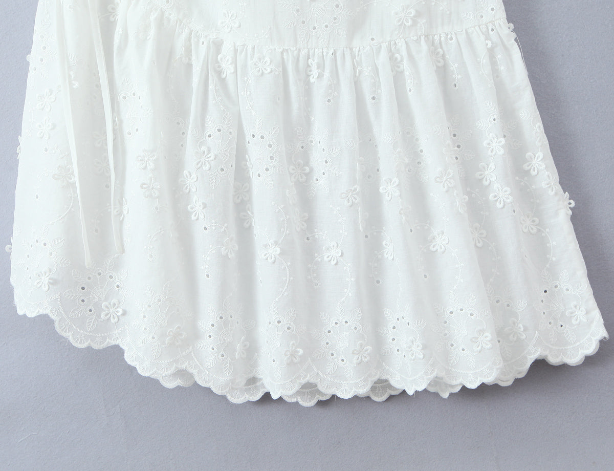 Exquisite Floral Embroidered Spaghetti Strap Dress