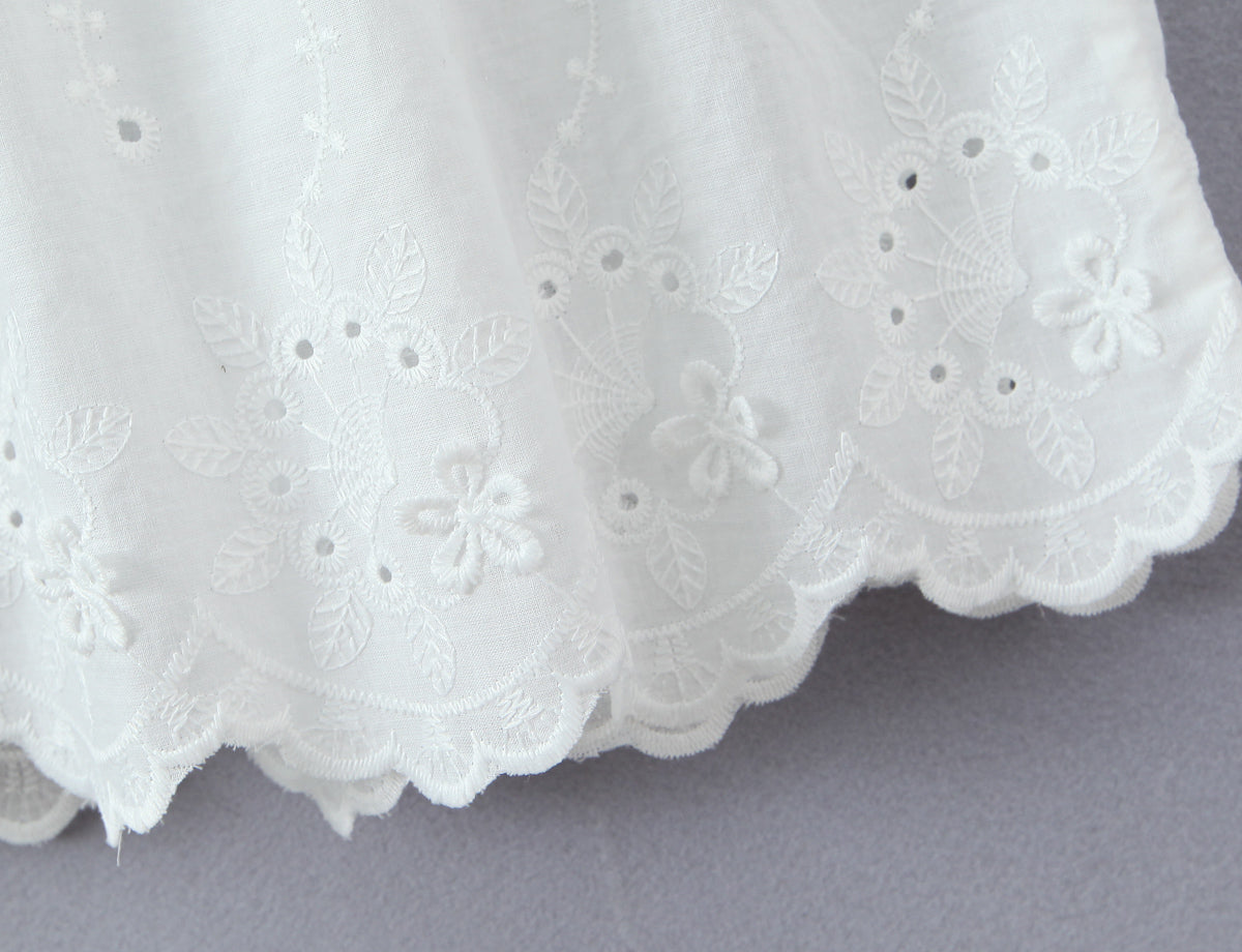 Exquisite Floral Embroidered Spaghetti Strap Dress