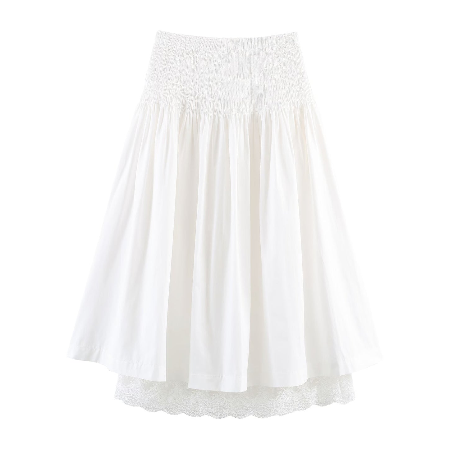 High Waist Pleated A-Line Elegant Maxi Skirt