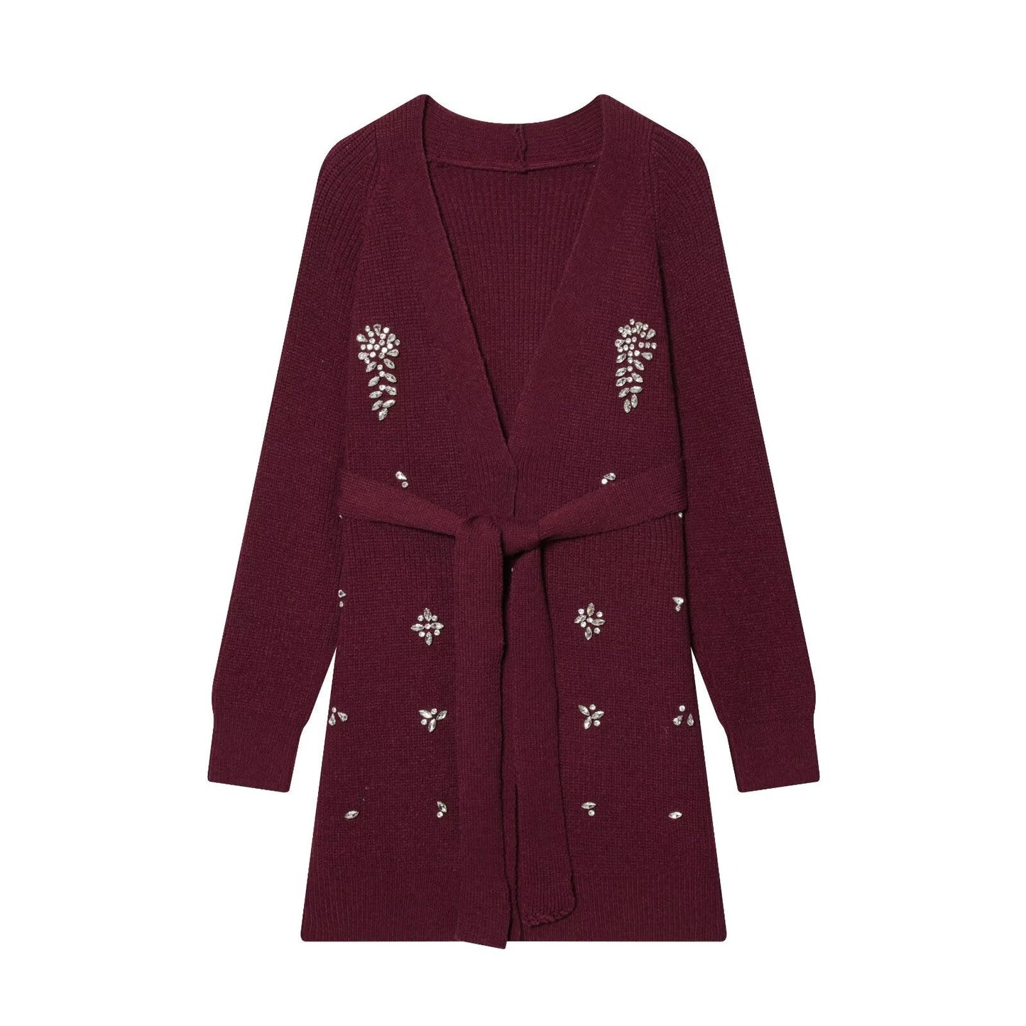 Jewelry Bead Knitted Cardigan