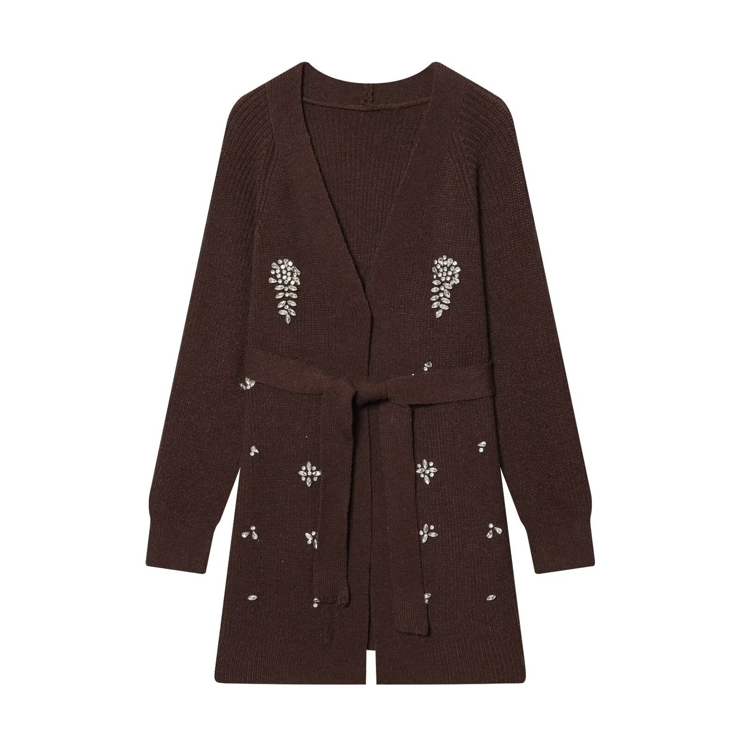 Jewelry Bead Knitted Cardigan