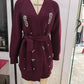 Jewelry Bead Knitted Cardigan