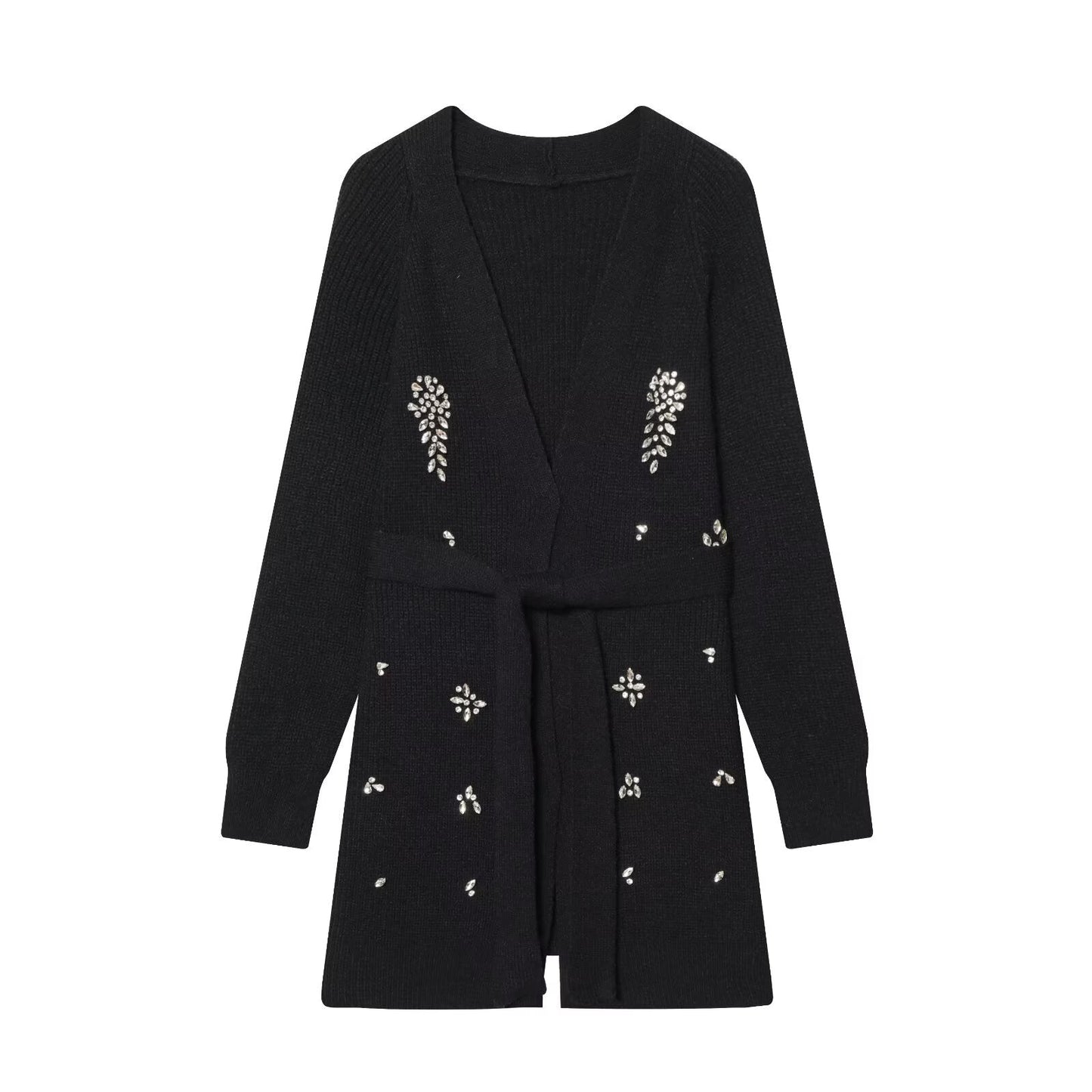 Jewelry Bead Knitted Cardigan