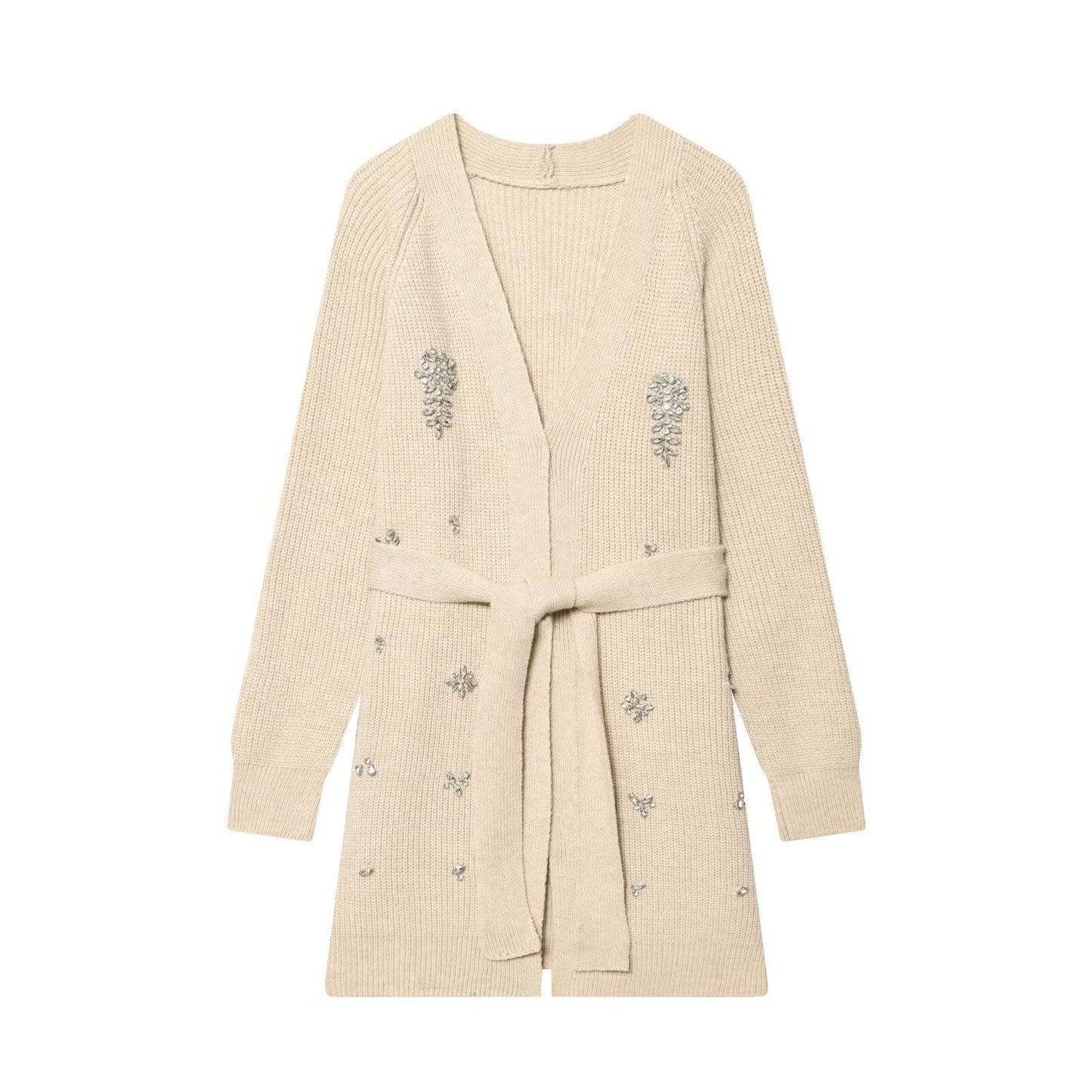 Jewelry Bead Knitted Cardigan
