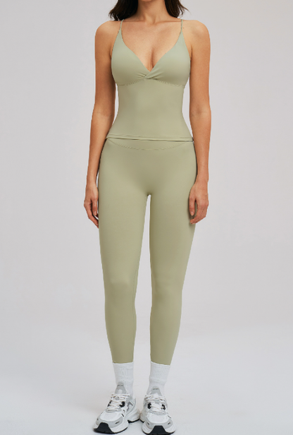 Brushed Sports Tight Two-Piece Yoga Running Set