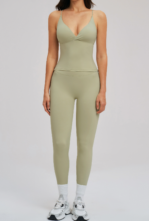 Brushed Sports Tight Two-Piece Yoga Running Set