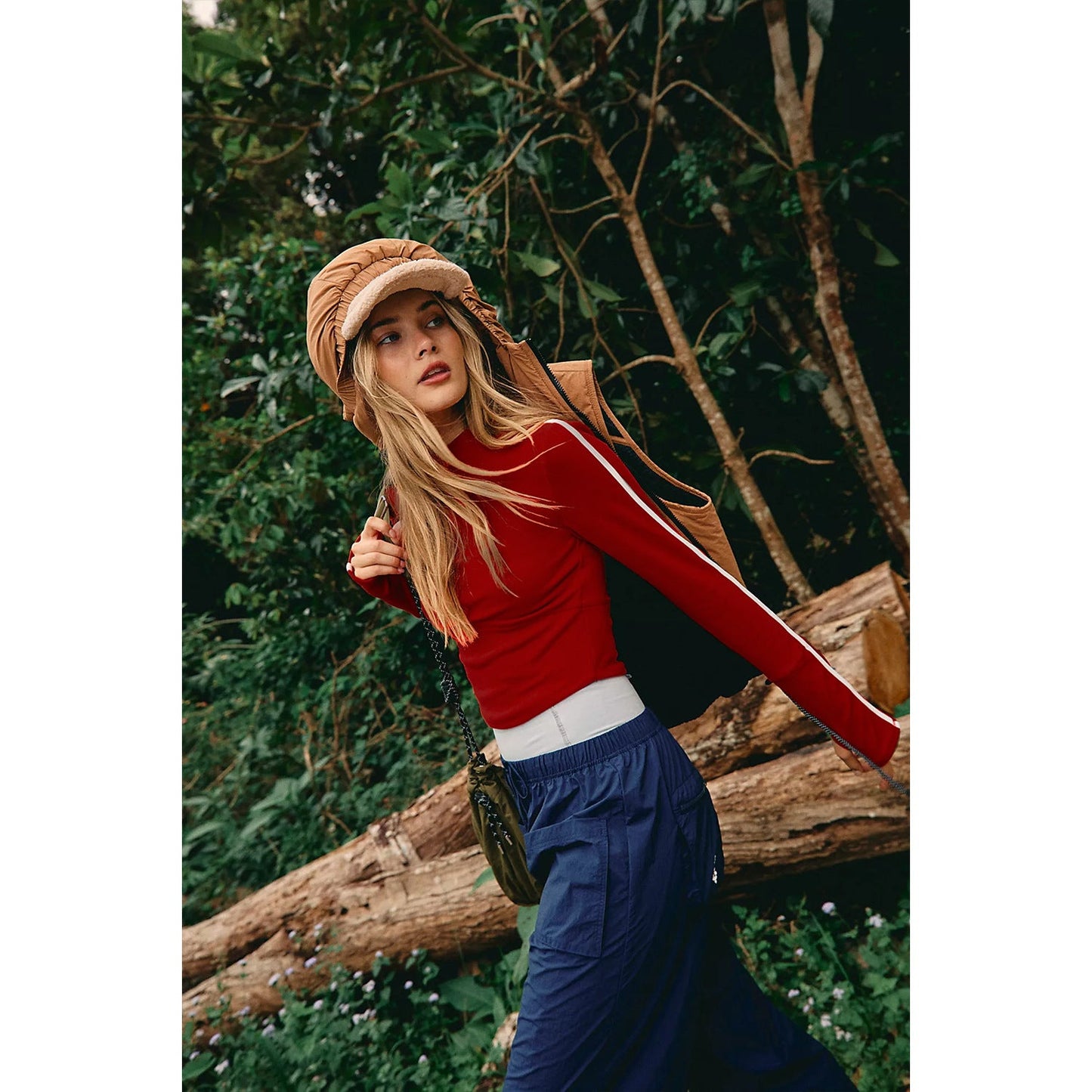 Retro Contrast Color Slim Long Sleeve Bottoming Blouse