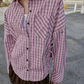 Plaid Multi-Wear Tie Long Shirt