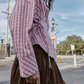 Plaid Multi-Wear Tie Long Shirt