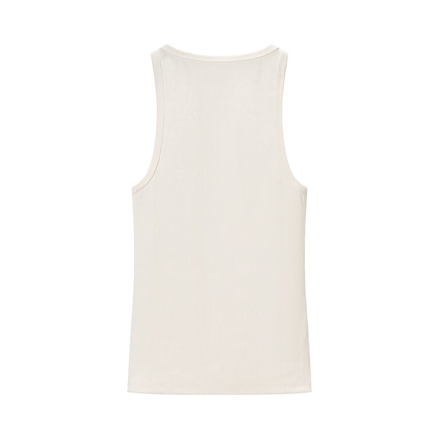 Round Neck Sleeveless Ribbed Sling Cami Top