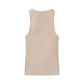 Round Neck Sleeveless Ribbed Sling Cami Top
