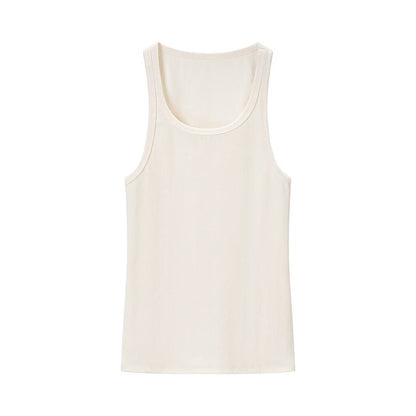 Round Neck Sleeveless Ribbed Sling Cami Top