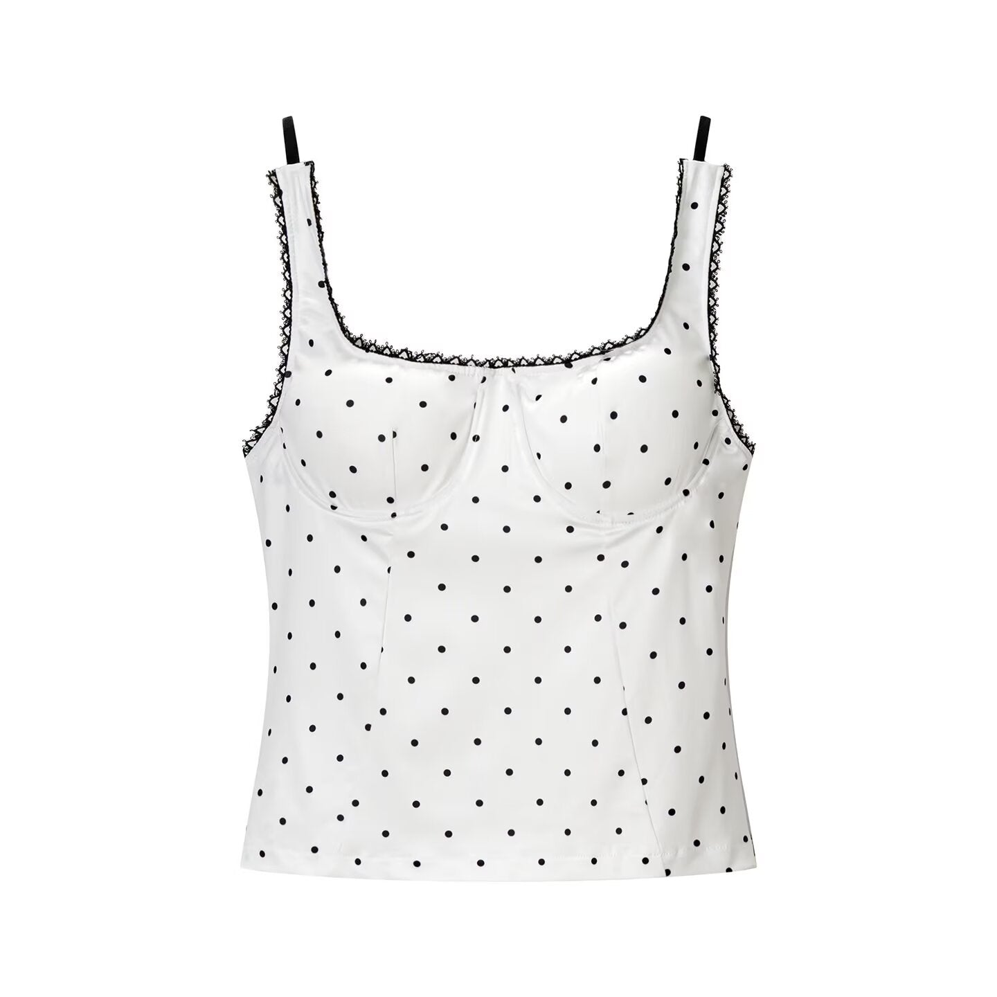Polka Dot Short Brace Cami Vest Top