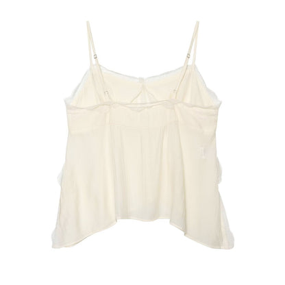 Wrinkle Effect Textured Underwear Cami Top