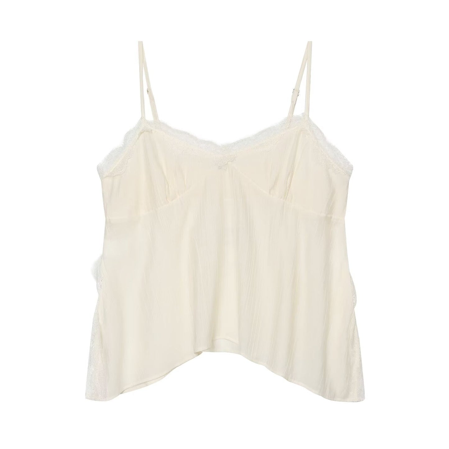 Wrinkle Effect Textured Underwear Cami Top