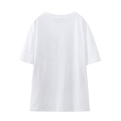 Loose Casual Printed Girl T-Shirt