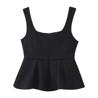 U-Collar Sleeveless Camisole Vest Top