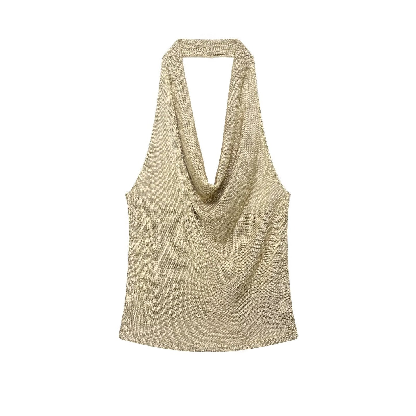 Metal Color Line Hanging Collar Cami Top