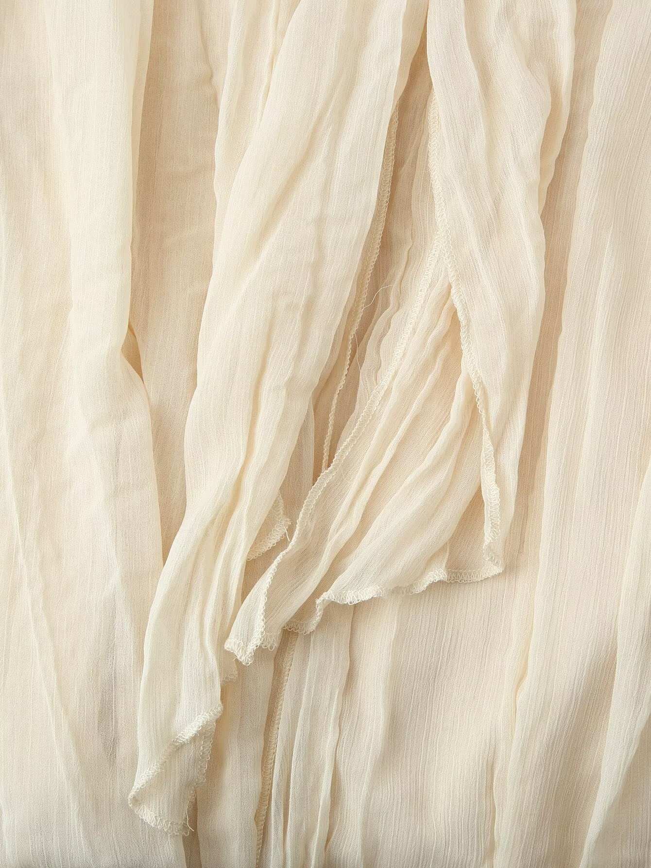 Pleated Padded Shoulder Office Short Sleeve Shirt