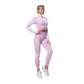 2-piece seamless zip-up yoga set – view 3