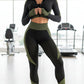 2-piece seamless zip-up yoga set