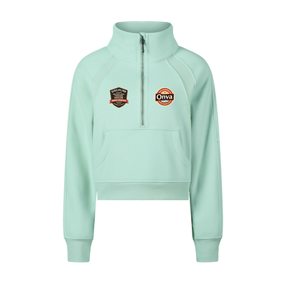 Cropped Half-Zip Sweatshirt