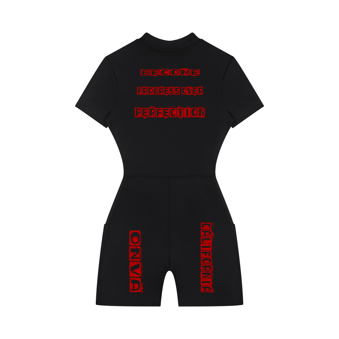 Women's Quarter-Zip Short Sleeve Romper