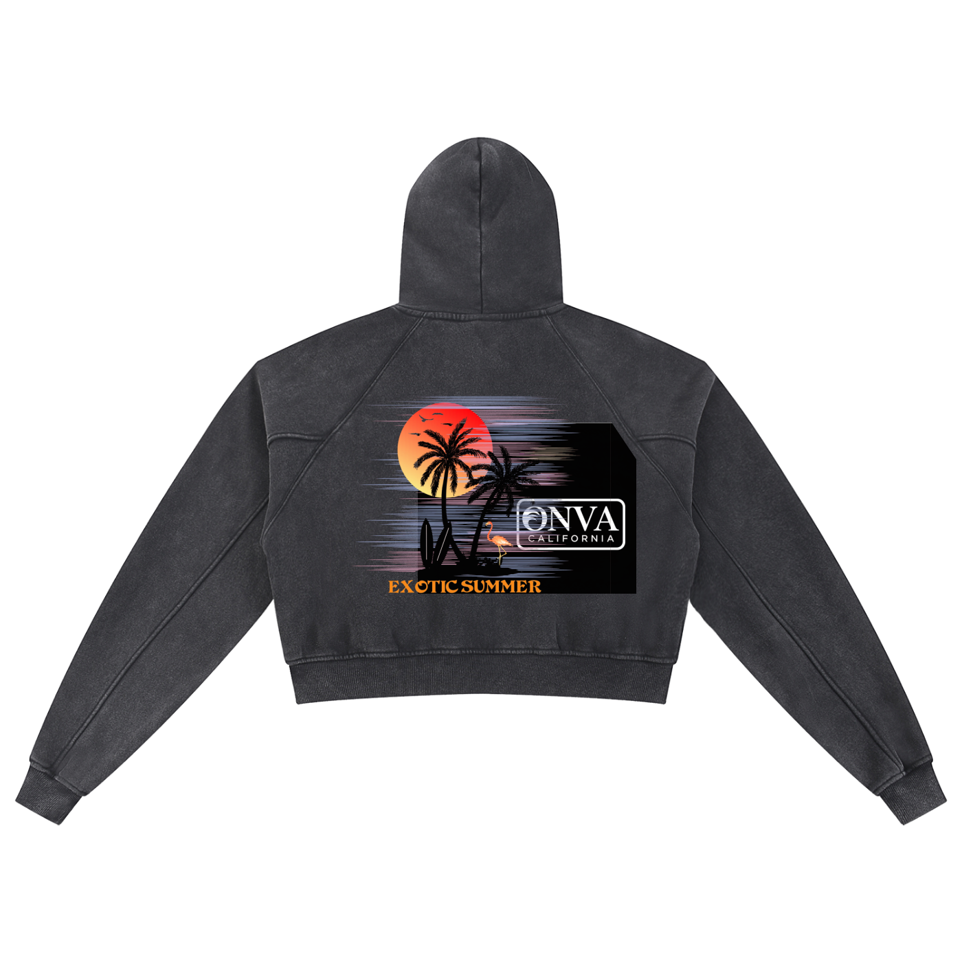 Snow Washed Cropped Hoodie
