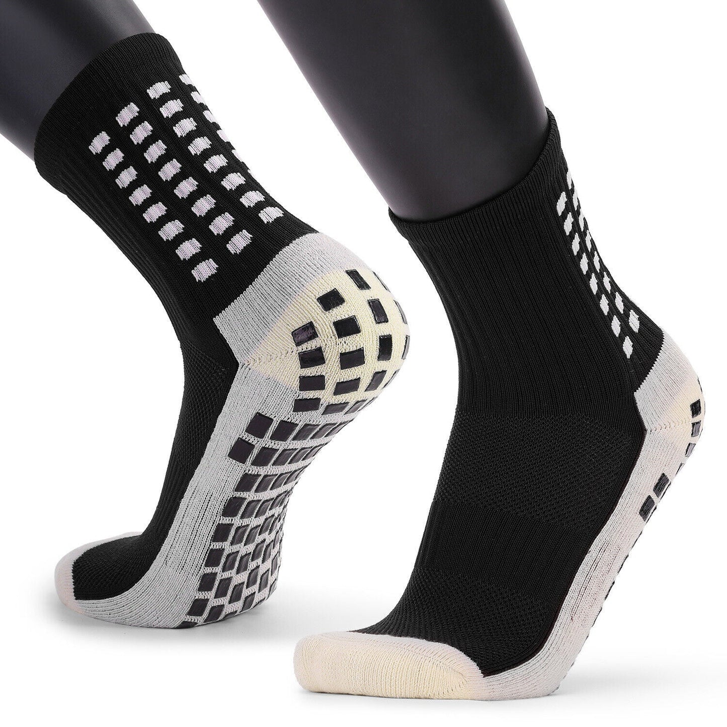 3 Pair Sport Socks Anti Slip W/ Grip Soccer Men Football Basketball