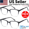 2 PK Unisex Blue Light Blocking Reading Glasses Computer Readers For