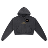 Snow Washed Cropped Hoodie