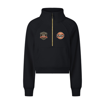 Cropped Half-Zip Sweatshirt