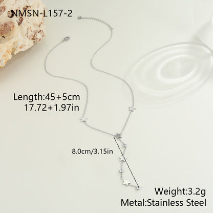 Gold Tassel Y-Chain Necklace
