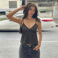 Lace Sling Printed Sexy Vest Top