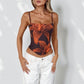 Cross Sling Printed Slim Casual Vest