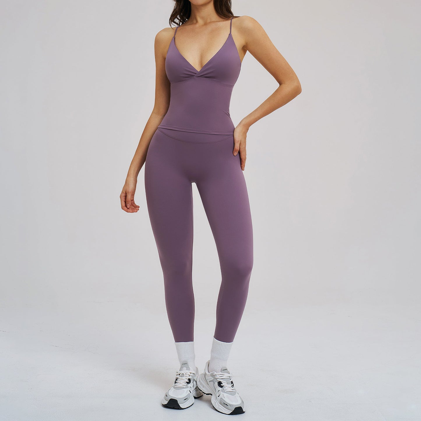 Brushed Sports Tight Two-Piece Yoga Running Set
