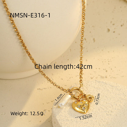 Diamond Love Necklace & Bracelet Set