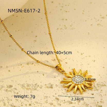 Light Luxury Necklace Fashionable Floral Clavicle Chain Small Fresh High Grade Embellished Necklace Necklace Women